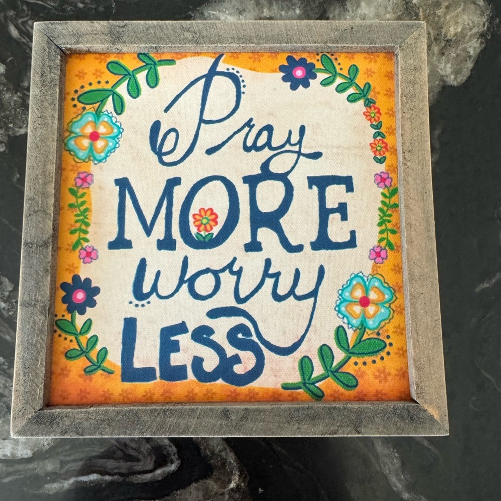 Pray More Worry Less home decor accent